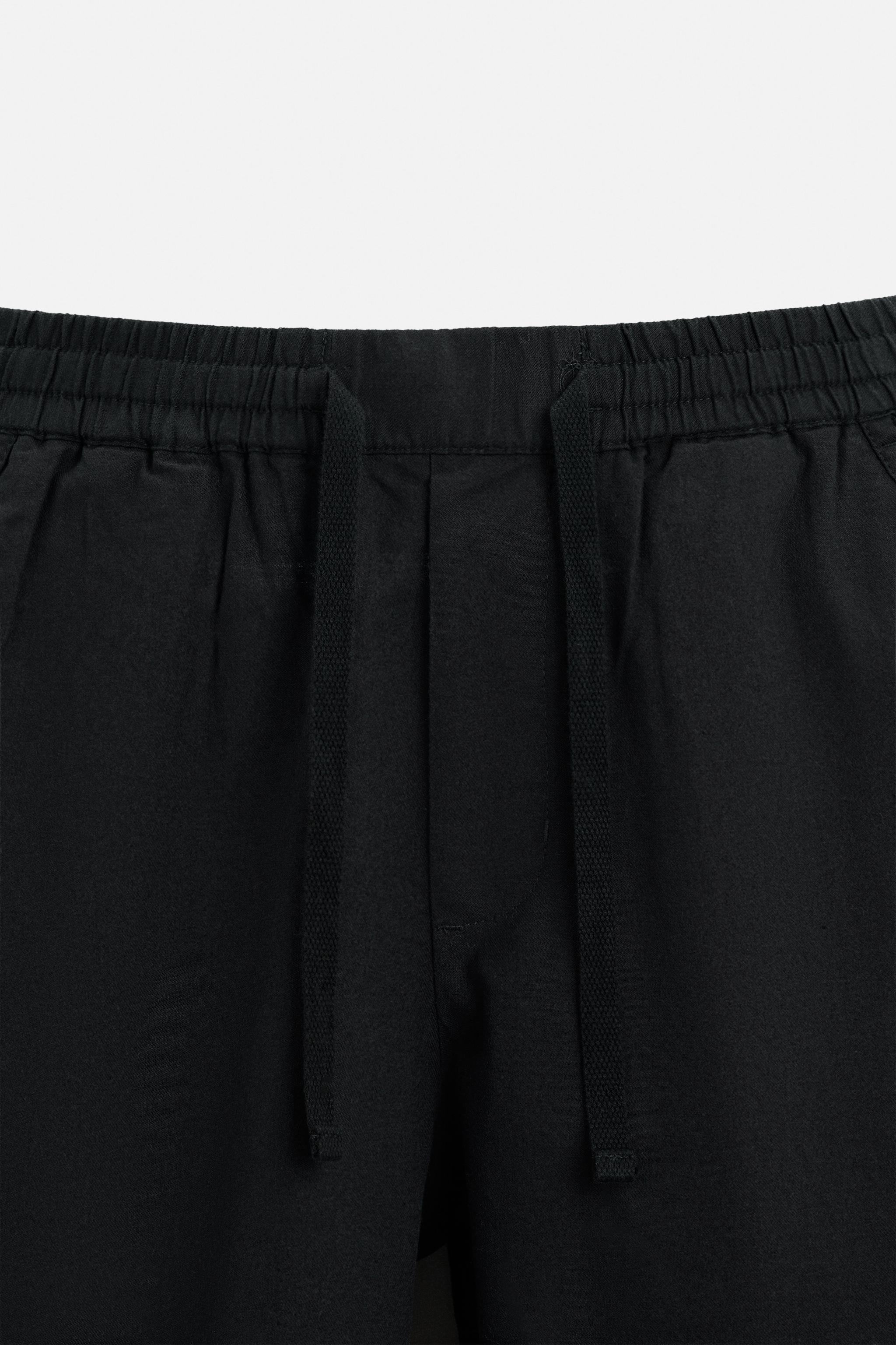 RELAXED FIT COTTON LINEN PANTS